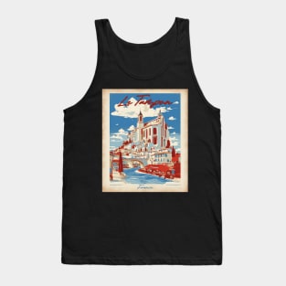 Le Tampon France Vintage Travel Poster Tourism Tank Top